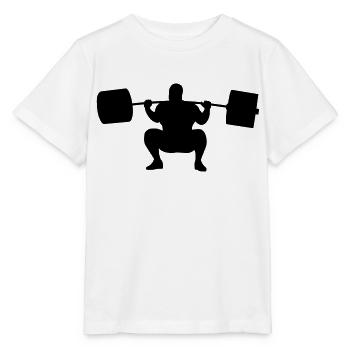 Kniebeuge tief - Stanley/Stella Kinder T-Shirt MINI CREATOR  - Weiß - Vorne - Maike (125cm)
