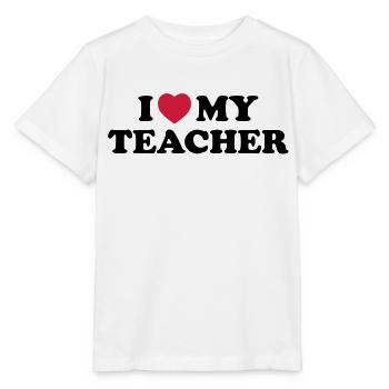I love my teacher - Stanley/Stella Kinder T-Shirt MINI CREATOR  - Weiß - Vorne - Maike (125cm)