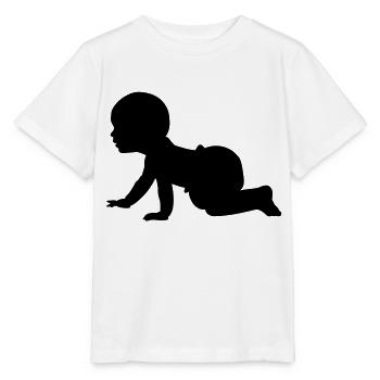 Ombre bébé A - 1 vecteur de couleur - T-shirt bio MINI CREATOR Stanley/Stella Enfant - blanc - Devant - Maike (125cm)