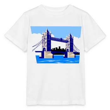 Angleterre London Tower Bridge - T-shirt bio MINI CREATOR Stanley/Stella Enfant - blanc - Devant - Maike (125cm)