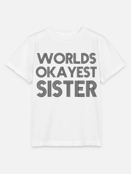 Siostra siostra rodzina siostra rodzeństwo - Stanley/Stella T-shirt MINI CREATOR til børn - hvid