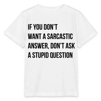 sarcastic comment - T-shirt bio MINI CREATOR Stanley/Stella Enfant - blanc - Devant - Maike (125cm)