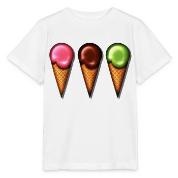 Eis, Sommer, Schoko Süss Sonne Baden Eiszeit - Stanley/Stella Kinder T-Shirt MINI CREATOR  - Weiß - Vorne - Maike (125cm)