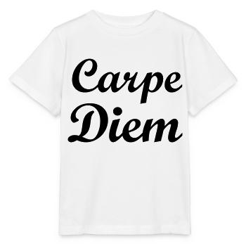 carpe diem philosophisches Zitat YOLO - Stanley/Stella Kinder T-Shirt MINI CREATOR  - Weiß - Vorne - Maike (125cm)