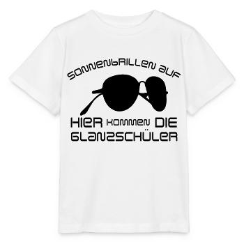 Sonnenbrillen auf, hier kommen die Glanzschüler - Stanley/Stella Kinder T-Shirt MINI CREATOR  - Weiß - Vorne - Maike (125cm)