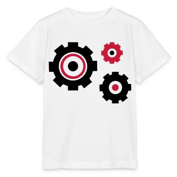 zahnraeder_2 - Stanley/Stella Kinder T-Shirt MINI CREATOR  - Weiß - Vorne - Maike (125cm)