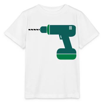 bohrmaschine2 - Stanley/Stella Kinder T-Shirt MINI CREATOR  - Weiß - Vorne - Maike (125cm)