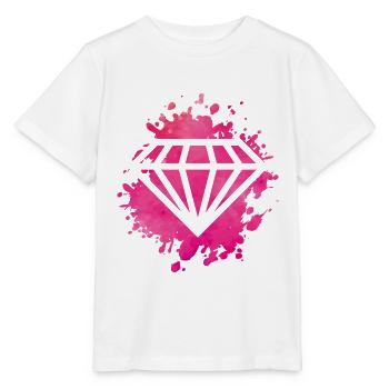 rose diamant - T-shirt bio MINI CREATOR Stanley/Stella Enfant - blanc - Devant - Maike (125cm)