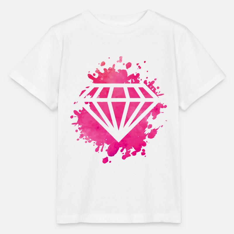 rose diamant - T-shirt bio MINI CREATOR Stanley/Stella Enfant - blanc