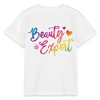 expert en beauté coeur coloré - T-shirt bio MINI CREATOR Stanley/Stella Enfant - blanc - Devant - Maike (125cm)