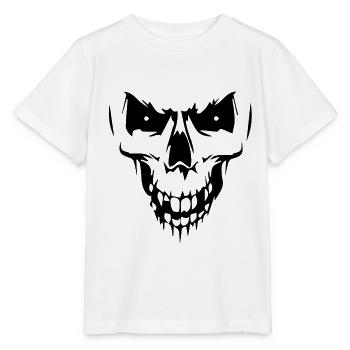 Tête de mort - T-shirt bio MINI CREATOR Stanley/Stella Enfant - blanc - Devant - Maike (125cm)