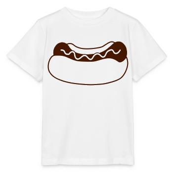 Fast Food Wuerstchen - T-shirt bio MINI CREATOR Stanley/Stella Enfant - blanc - Devant - Maike (125cm)