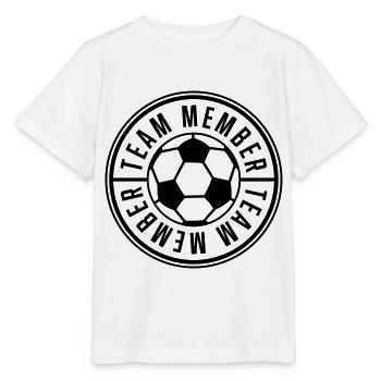 team football circle logo - Stanley/Stella MINI CREATOR Kids’ T-Shirt - white - Front - Maike (125cm)