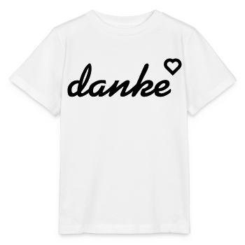danke mit Herz. Vielen Dank - Stanley/Stella Kinder T-Shirt MINI CREATOR  - Weiß - Vorne - Maike (125cm)