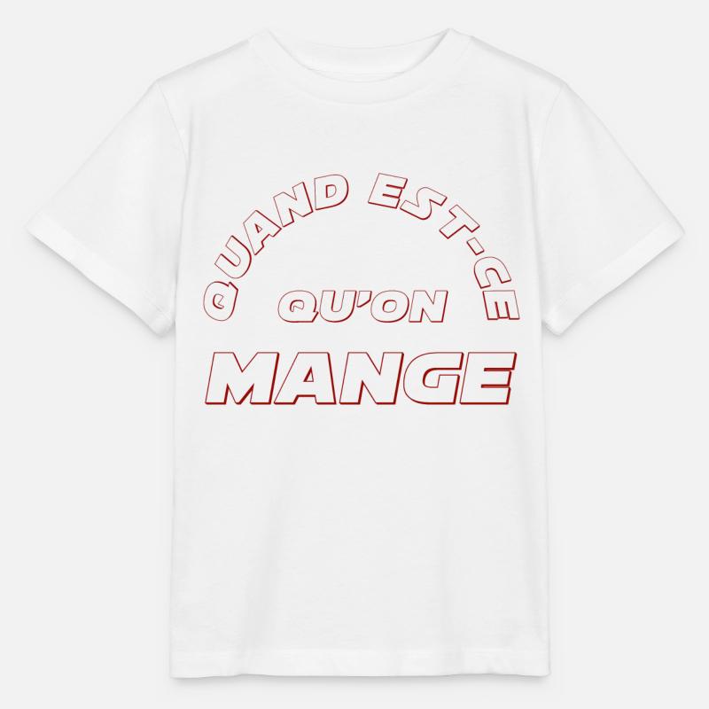 quand est ce qu on mange - T-shirt bio MINI CREATOR Stanley/Stella Enfant - blanc