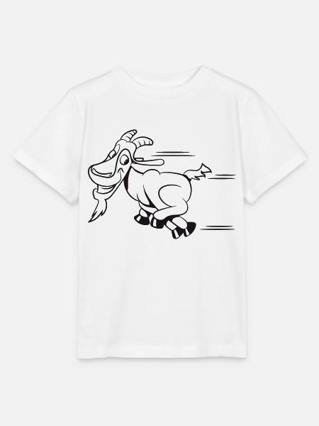 Ziege rennen laufen - Stanley/Stella Kinder T-Shirt MINI CREATOR - Weiß