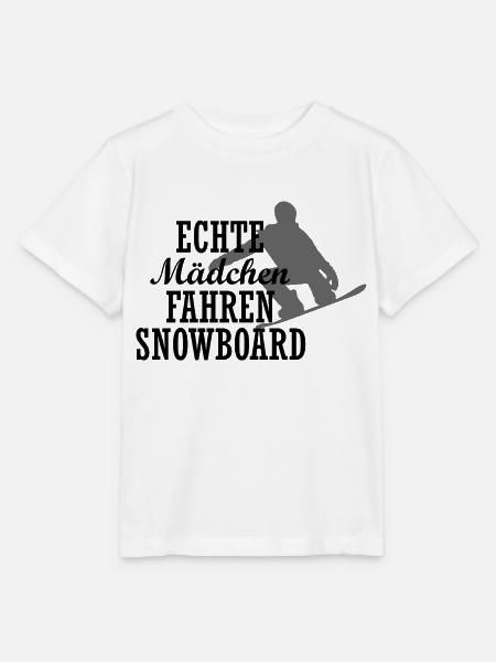 Snowboard Snowboarder - Stanley/Stella Kinder T-Shirt MINI CREATOR - Weiß