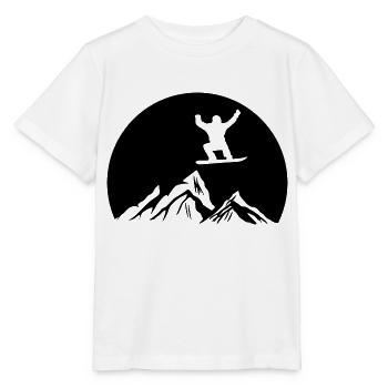 Snowboard Snowboarder - Stanley/Stella Kinder T-Shirt MINI CREATOR  - Weiß - Vorne - Maike (125cm)