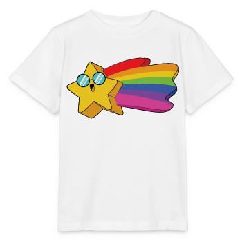 Arc-en-ciel étoilé - T-shirt bio MINI CREATOR Stanley/Stella Enfant - blanc - Devant - Maike (125cm)