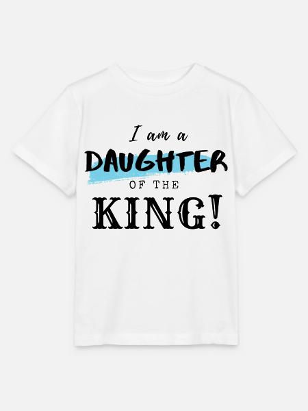 I am a daughter of the King - Christian Clothing - Stanley/Stella MINI CREATOR Kids’ T-Shirt - white