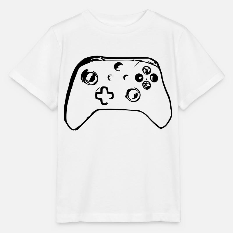Gamer Controller Gaming rétro Jeux vidéo Jeu - T-shirt bio MINI CREATOR Stanley/Stella Enfant - blanc