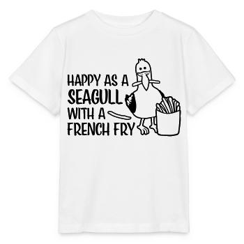 French Fry Happy Seagull - Stanley/Stella MINI CREATOR Kids’ T-Shirt - white - Front - Maike (125cm)