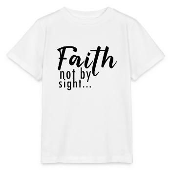 faith not by sight - Stanley/Stella MINI CREATOR Kids’ T-Shirt - white - Front - Maike (125cm)