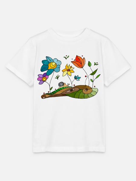 Blumen - Stanley/Stella Kinder T-Shirt MINI CREATOR  - Weiß