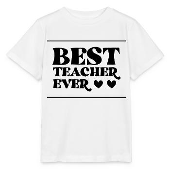 Best teacher / Bester Lehrer - Stanley/Stella Kinder T-Shirt MINI CREATOR  - Weiß - Vorne - Maike (125cm)