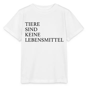 Tiere sind keine Lebensmittel - vegan - Stanley/Stella Kinder T-Shirt MINI CREATOR  - Weiß - Vorne - Maike (125cm)