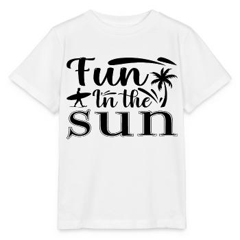 S’amuser au soleil - T-shirt bio MINI CREATOR Stanley/Stella Enfant - blanc - Devant - Maike (125cm)