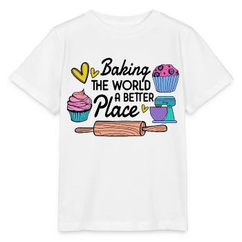 Boulangerie Baker Boulangerie Boulangerie Gâteau de confiserie - T-shirt bio MINI CREATOR Stanley/Stella Enfant - blanc - Devant - Maike (125cm)