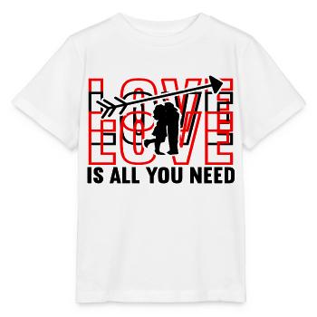 Love Is All You Need - Stanley/Stella Kinder T-Shirt MINI CREATOR  - Weiß - Vorne - Maike (125cm)