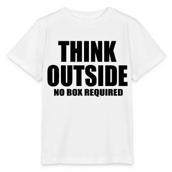 pensez en dehors de la boîte citation de randonnée - T-shirt bio MINI CREATOR Stanley/Stella Enfant - blanc - Devant - Maike (125cm)