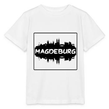 Magdebourg Allemagne Skyline Silhouette Voyage Souven - T-shirt bio MINI CREATOR Stanley/Stella Enfant - blanc - Devant - Maike (125cm)