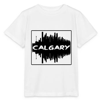 Calgary Canada Skyline Silhouette Souvenir de voyage - T-shirt bio MINI CREATOR Stanley/Stella Enfant - blanc - Devant - Maike (125cm)