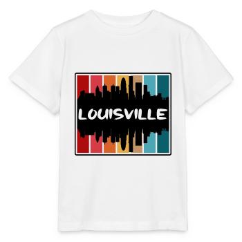 Louisville Kentucky USA Skyline Silhouette Reisen - Stanley/Stella Kinder T-Shirt MINI CREATOR  - Weiß - Vorne - Maike (125cm)