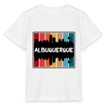 Albuquerque Nouveau-Mexique États-Unis Skyline Silhouette - T-shirt bio MINI CREATOR Stanley/Stella Enfant - blanc - Devant - Maike (125cm)