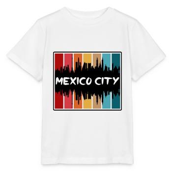Mexico City Mexico Skyline Silhouette Travel Souve - Stanley/Stella MINI CREATOR Kids’ T-Shirt - white - Front - Maike (125cm)