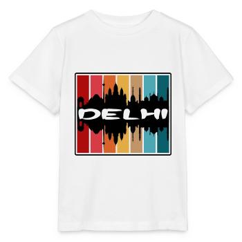 Delhi Inde Skyline Silhouette Souvenir de voyage - T-shirt bio MINI CREATOR Stanley/Stella Enfant - blanc - Devant - Maike (125cm)