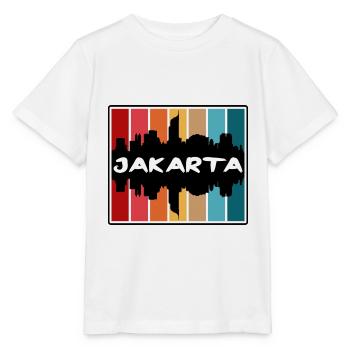 Jakarta Indonésie Skyline Silhouette Voyage Souven - T-shirt bio MINI CREATOR Stanley/Stella Enfant - blanc - Devant - Maike (125cm)