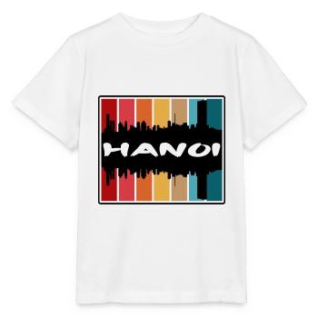 Hanoi Vietnam Skyline Silhouette Reise Souvenir - Stanley/Stella Kinder T-Shirt MINI CREATOR  - Weiß - Vorne - Maike (125cm)