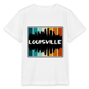 Louisville Kentucky USA Skyline Silhouette Reisen - Stanley/Stella Kinder T-Shirt MINI CREATOR  - Weiß - Vorne - Maike (125cm)