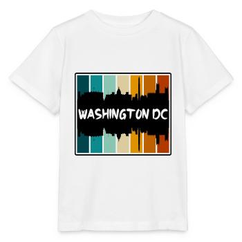 Washington Dc Washington Usa Skyline Silhouette Tr - Stanley/Stella Kinder T-Shirt MINI CREATOR  - Weiß - Vorne - Maike (125cm)