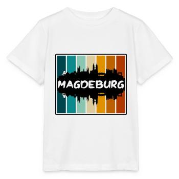 Magdebourg Allemagne Skyline Silhouette Travel Souven - T-shirt bio MINI CREATOR Stanley/Stella Enfant - blanc - Devant - Maike (125cm)