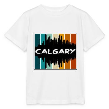 Calgary Canada Skyline Silhouette Souvenir de voyage - T-shirt bio MINI CREATOR Stanley/Stella Enfant - blanc - Devant - Maike (125cm)