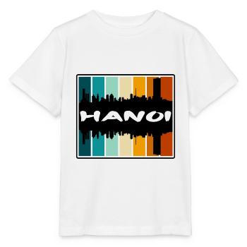 Hanoi Vietnam Skyline Silhouette Reise Souvenir - Stanley/Stella Kinder T-Shirt MINI CREATOR  - Weiß - Vorne - Maike (125cm)