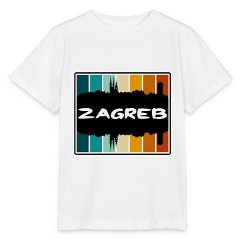 Zagreb Kroatien Skyline Silhouette Reise Souvenir - Stanley/Stella Kinder T-Shirt MINI CREATOR  - Weiß - Vorne - Maike (125cm)