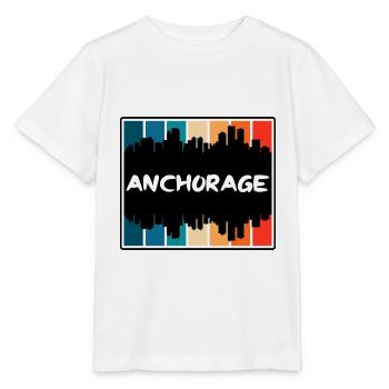 Anchorage Alaska Usa Skyline Silhouette Travel Sou - Stanley/Stella Kinder T-Shirt MINI CREATOR  - Weiß - Vorne - Maike (125cm)