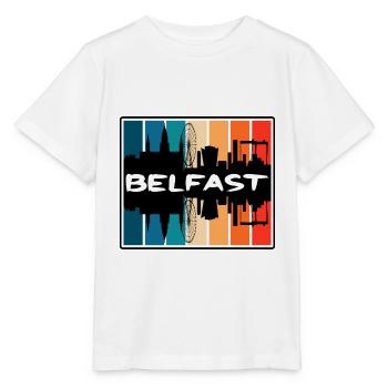 Belfast Nordirland Skyline Silhouette Reisen - Stanley/Stella Kinder T-Shirt MINI CREATOR  - Weiß - Vorne - Maike (125cm)